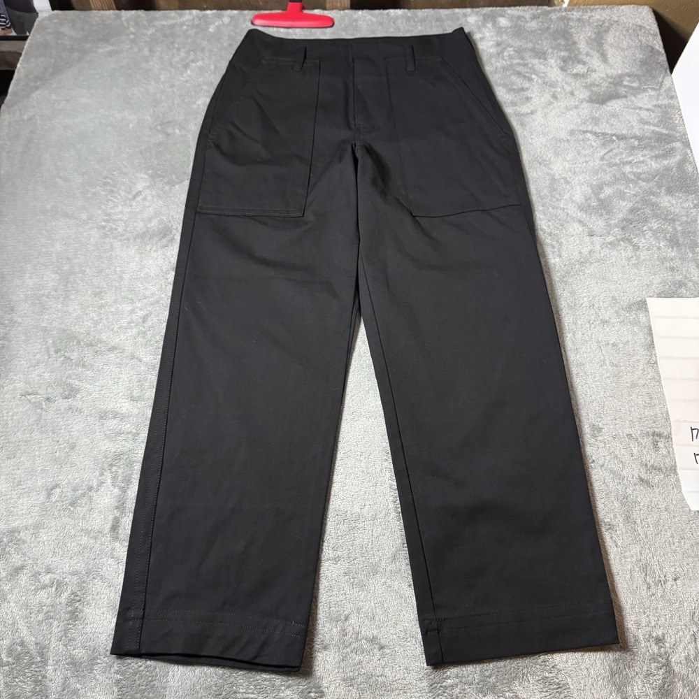 Everlane Womens Wide-Leg Utility Pants Size 2 Black High Rise Boho Preppy